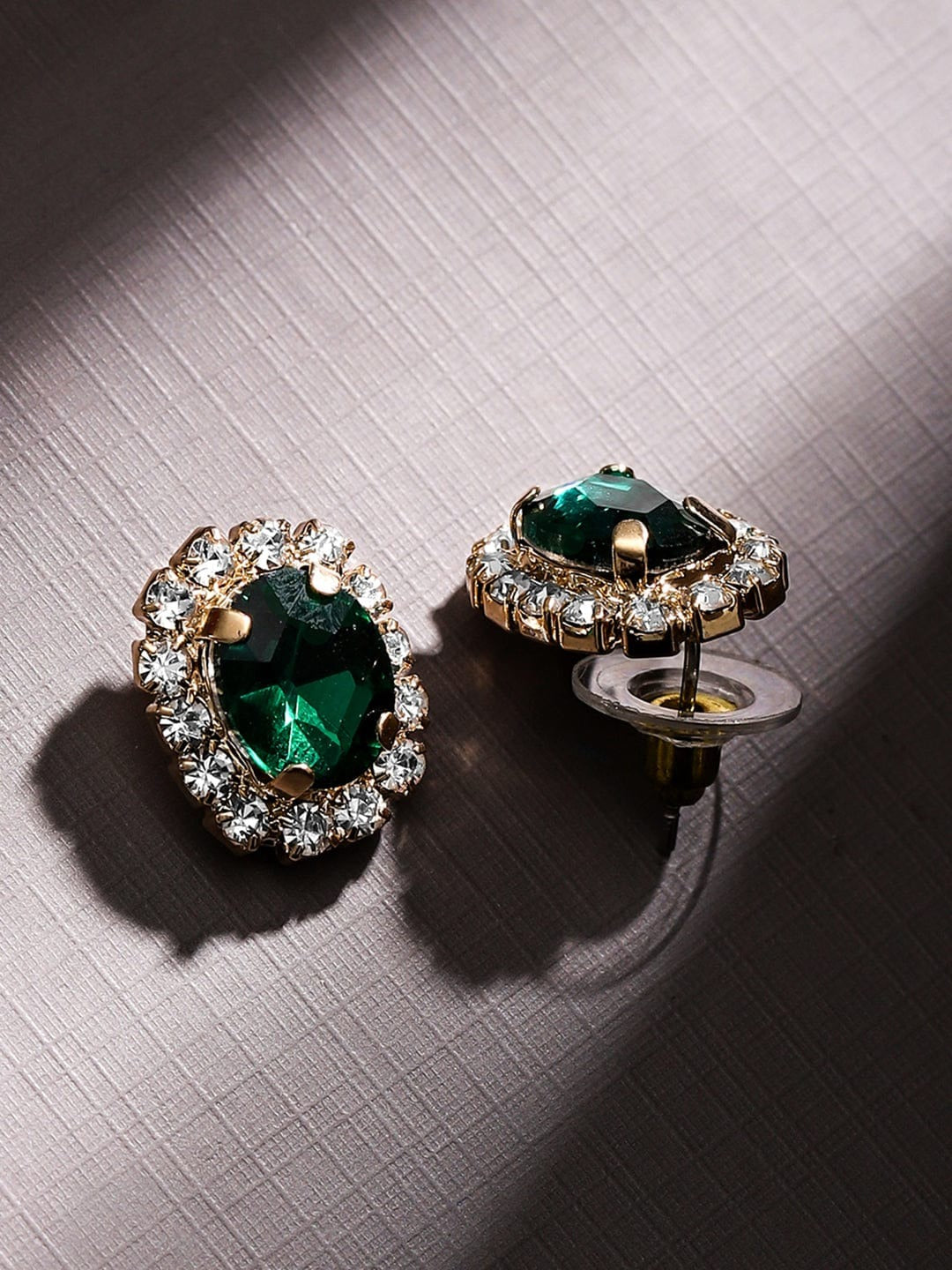 Stunning 18K Gold-Plated Emerald Green Crystal & Cubic Zirconia Necklace Set | Luxe Look for Weddings & Parties